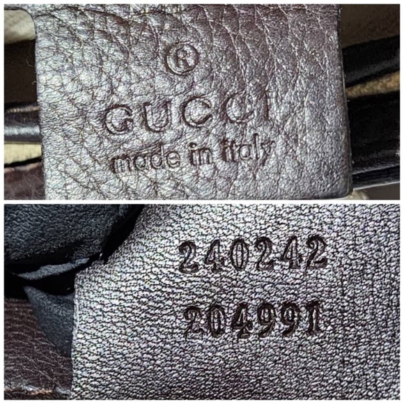 SOLD*Authentic GUCCI GG Canvas And Leather New Bamboo Top Handle Bag Beige/Brown - Picture 5 of 16